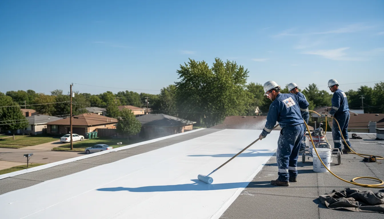Commercial roof coating in Henryville, PA near me